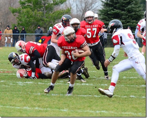 Stillman's backs had many big holes against Aurora Christian.