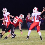 Jordan Tanaglia pressures the Oregon QB.