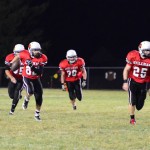 Nate Haas returns an interception.