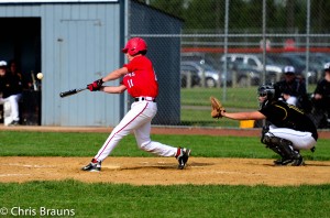 Jake McKnight turned on a Harvard fastball for a key post-season hit for the Stillman Valley Cardinals.