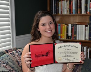 Allison graduates Allison shows her 2012 Stillman Valley Diploma