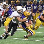 Jared Hoey sacks Mendota's quarterback.