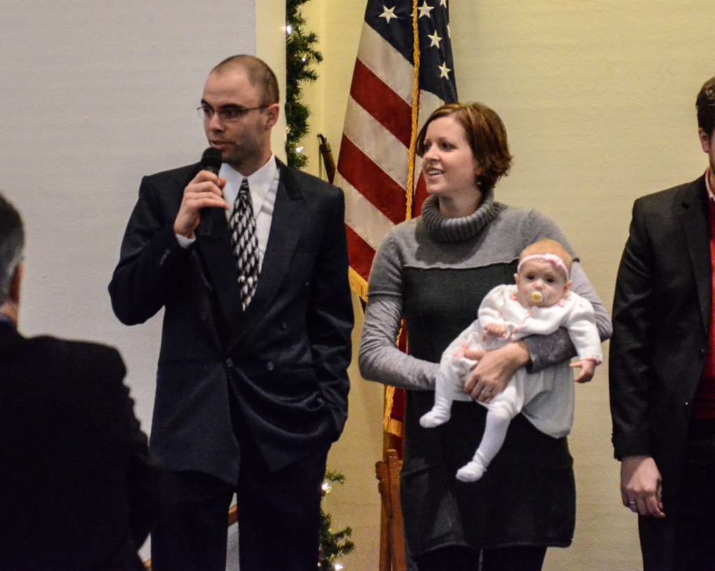 Baby dedication at the Red Brick Church in Stillman Valley